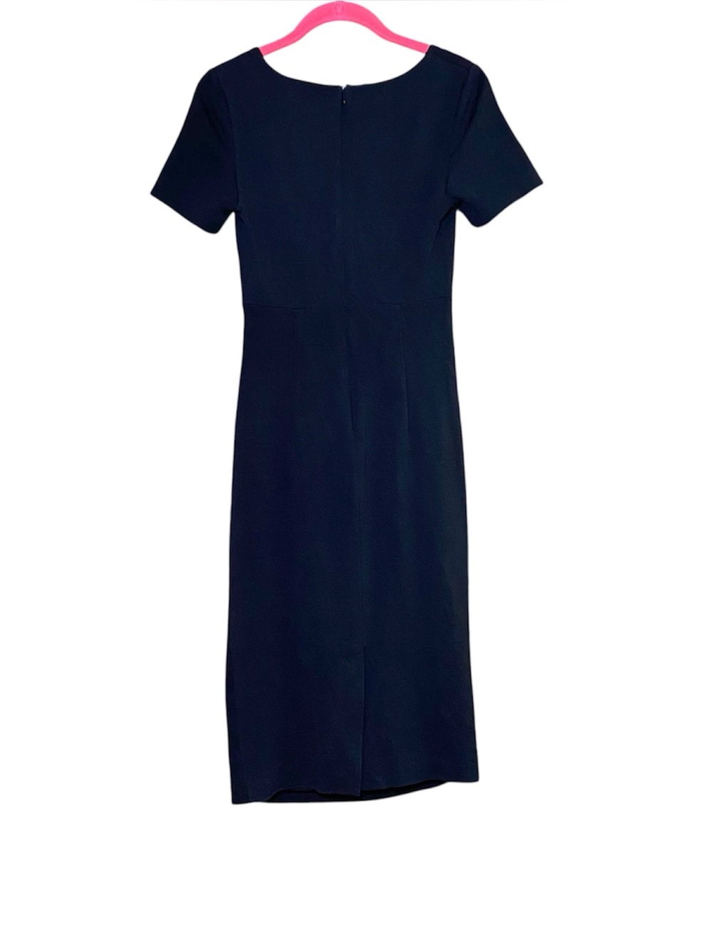 Boden Black Honor Ponte Knit Dress Ruched Stretch Sheath Dress Career Sz 4 - Picture 2 of 4